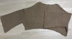 ⭐︎BEAUTY&YOUTH ベージュリブ編み長袖セーター