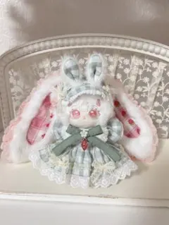 うさ耳ギンガムワンピース（ぐりーん）
