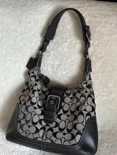 COACH ワンショルダーバッグ シグネチャー ブラック F14184 - メルカリ