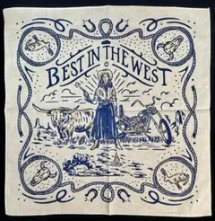 バンダナ ヴィンテージ柄大判　カウボーイ　 USA　綿100％　RRL好きに