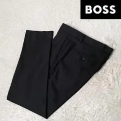 美品■HUGO BOSS スリムフィット パンツ　ブラック ストレッチ素材