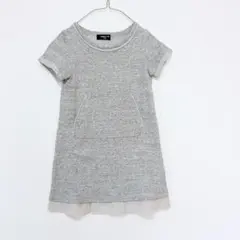 COMME CA ISM 半袖ワンピース グレー ワンピース コムサ 100
