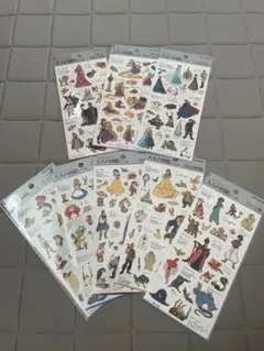 ディズニープリンセス キャラクターシール大人の図鑑シール　8枚セット