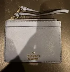 ケイトスペード　レザー　カードホルダー　パスケース　定期入れ　ブルー