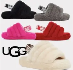【良品】UGG ボアサンダル チャコールのサムネイル