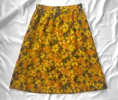 花柄 昭和レトロ フレアスカート 華やか 古着女子 古着コーデ