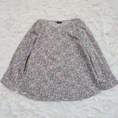【美品】NIMES リバティ 小花柄 ブラウス ボートネック プルオーバーのサムネイル
