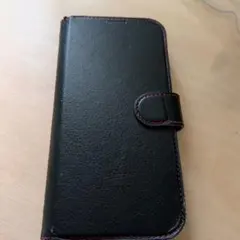 手帳型スマホケース ブラック×レッド　GooglePixel10