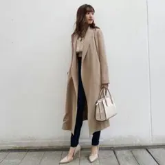 【rienda】ベージュ ロングコート 薄手
