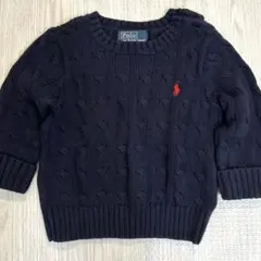 Polo Ralph Lauren ベビー ケーブルニット セーター ネイビー