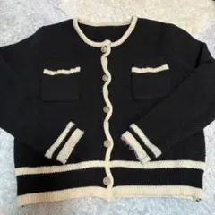 カジュアル長袖ニットカーディガン