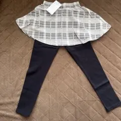 ever closet チェック柄スカート付きレギンス 120