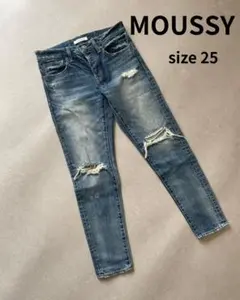 MOUSSY デニム ジーンズ ダメージ加工