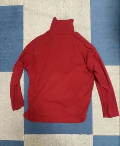 バーガンディ 長袖ニット