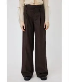 moussy LAYERED CENTER PRESS パンツ スラックス
