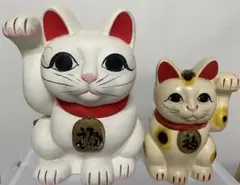 招き猫 特大 置物 貯金箱 レトロ 縁起物 福 開運 千客万来 高さ約34cm