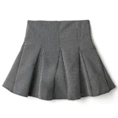 GRL グレイル　チェック柄フレアミニスカート　ac2115 ブラック M