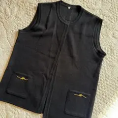 ブラックニットベスト Ｌ
