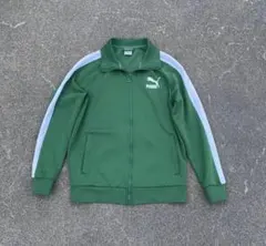 Puma グリーン ジップアップジャケット
