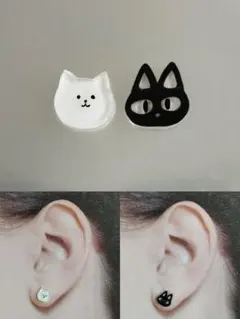 白猫＆黒猫　ピアス・イヤリング