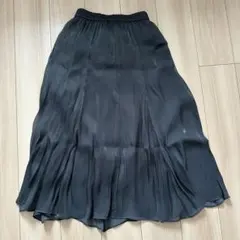 GLOBAL WORKダークグレー プリーツスカート