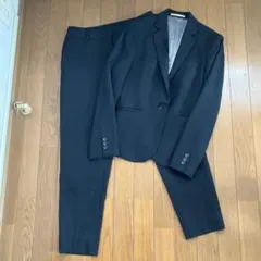 ORIHICA ブラック パンツスーツ　セットアップ　ストライプ　フォーマル