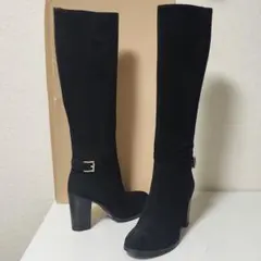 新品 コルソ ローマ,9 ブラック 36 スエードロングブーツ