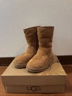UGG ブラウン ムートンブーツ ファスナー付き