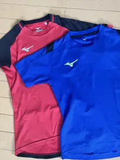MIZUNO ジュニア半袖Tシャツ 2枚セット青140.赤150のサムネイル
