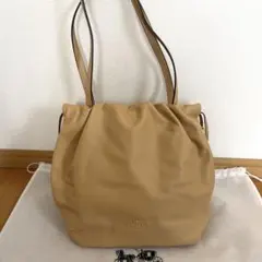 新品未使用★coach コーチ フェイドローストリングトートバッグ　カラー:タン