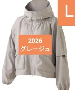 XShelter 2026暑熱αフードブルゾン　グレージュＬ
