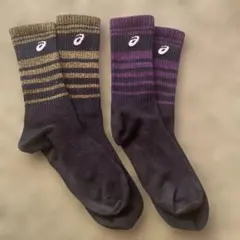 ASICS ストライプソックス 2足セット