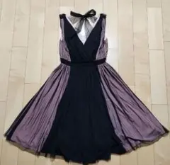 【LANVIN en Blue】ランバンオンブルー Vネックワンピース/ドレス