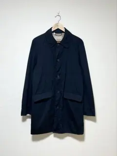 美品 イタリア製 Valstar ステンカラーコート バルマカーン 裏地チェック