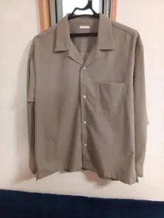 GU ベージュ 長袖シャツ Ｌサイズ