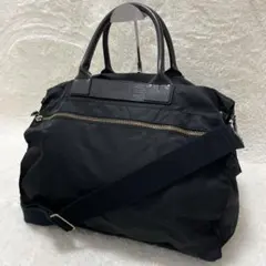 【美品】フェリージ P3/6 2way ボストンバッグ ブラック 大容量