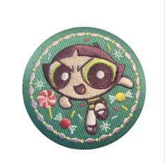パワーパフガールズ　刺繍ピンバッジ　緑