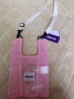 新品claire's ピンク トートバッグ ビニールバック　2wayのサムネイル