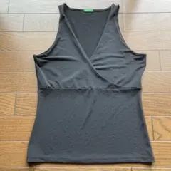 Benetton ノースリーブ トップス ブラック Mサイズのサムネイル