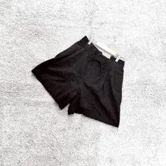 C71【ザラ】ボトムス/ショート丈/黒/キュロット/シンプル/XS