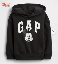 GAP 新品 未開封 80ミッキーマウス フード付きトレーナー ブラック 黒