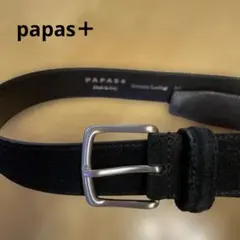 PAPAS＋　　ベルト　スエード　黒　90のサムネイル