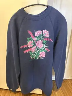 Hanes vintageスウェット 90s 花柄