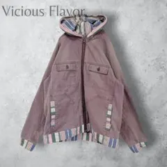 【Vicious Flavor】　フード付き　デニムジャケット　オーバーサイズのサムネイル