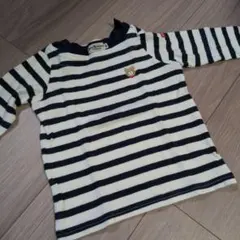 ストライプ柄 クマ刺繍 Tシャツ
