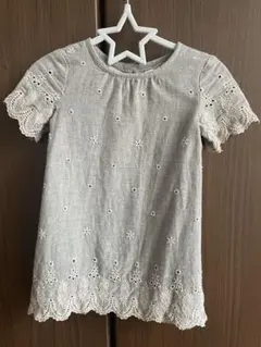 baby GAP 刺繍入りグレーのワンピース 18-24ヶ月