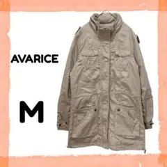 AVARICE　ミリタリースプリングコート　M　ベージュ　フード　ファスナー　春