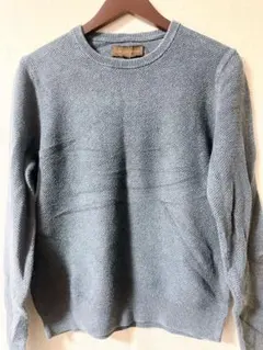 おしゃれ　FAIRLANE & SONS 【M】ヘリンボーンニット　ブルー