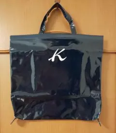 キタムラ 2wayエナメルトートバッグ ネイビー