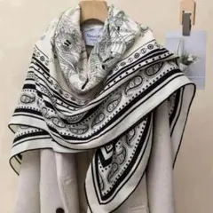 【SALE☆】大判ストール　やわらか素材　高見え カシミヤ 防寒 春先